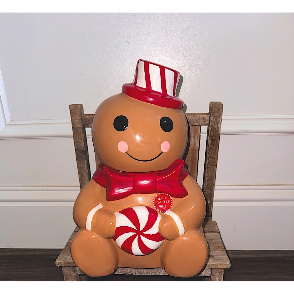 Peppermint Pine Gingerbread Cookie Jar